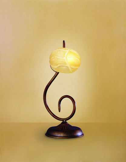 Mantra (0038 007) Wave Table Lamp 1 Light G9, Rustic Gold