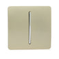 Trendi 1 Gang 2 Way Artistic Modern 10 Amp Rocker Light Switch Gold ART-SS2GO