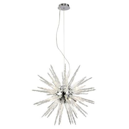 Diyas Tropez 60cm  8 Light G9 Polished Chrome/Glass Ceiling Pendant Light Fitting