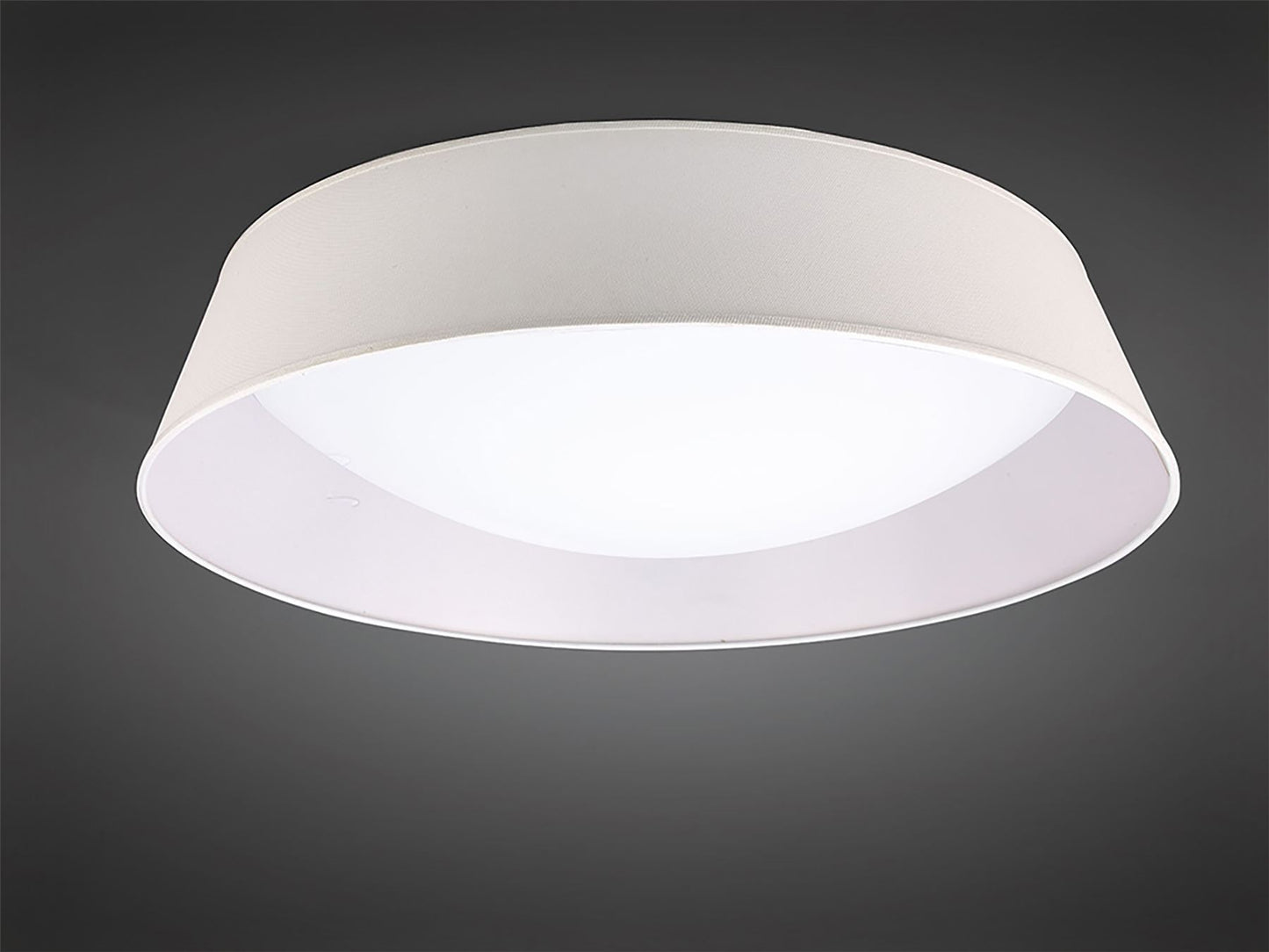 Mantra Nordica Plafones Nordica Flush Ceiling Light, 9 Light E27 Max 20W, 90cm, White Acrylic with Ivory White Shade, 2yrs Warranty