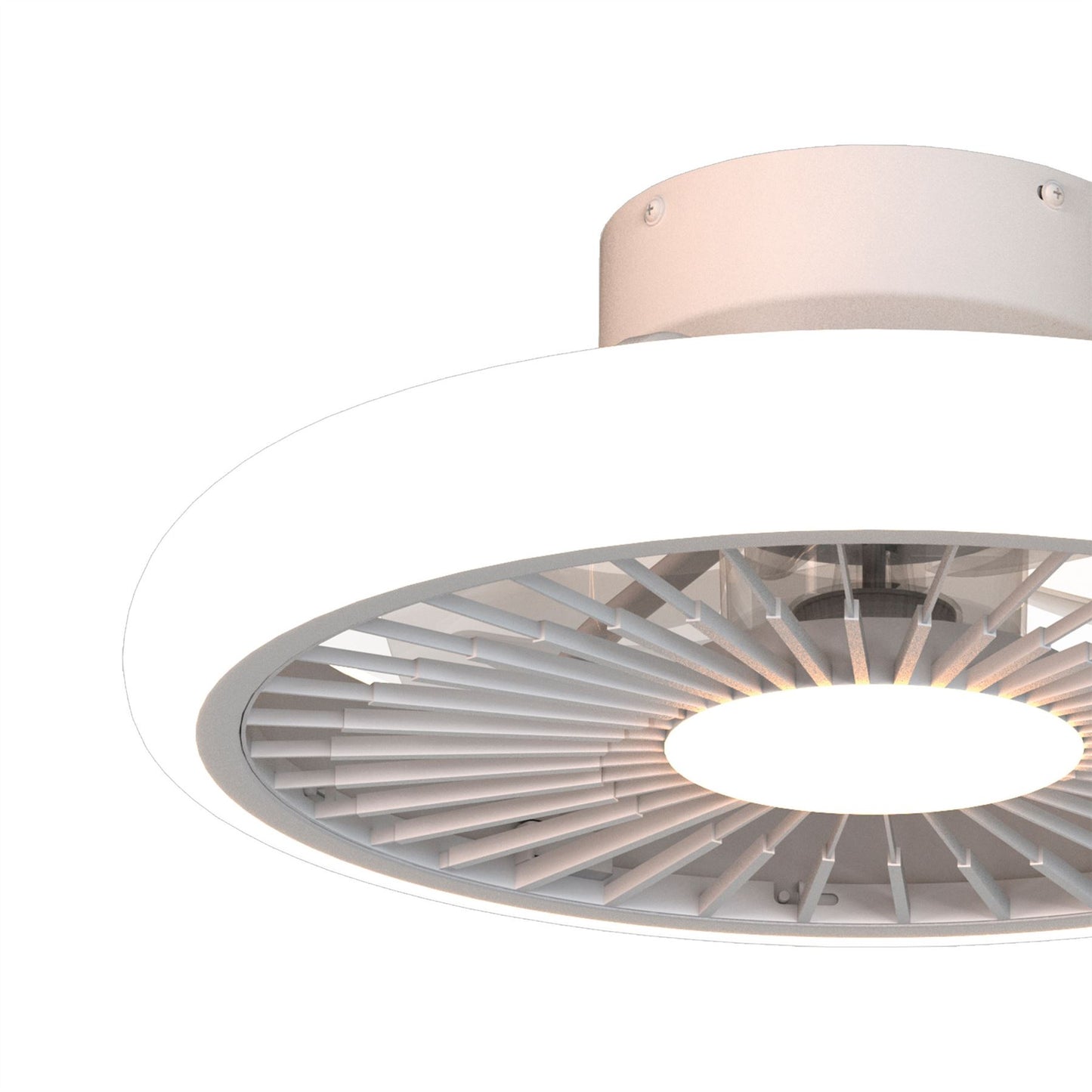 Turbo 51.2cm 55W LED Dimmable Ceiling Light With Built-In 30W DC Reversible Fan, White, 4100lm, 5yrs Warranty
