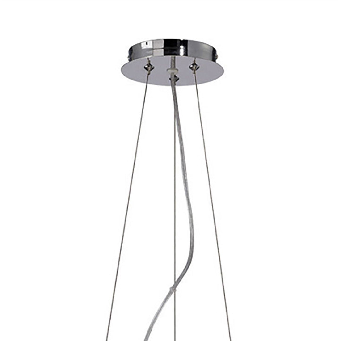 Diyas Lanzo 49cm  Round 4 Light E14 Black Chrome/Crystal Ceiling Pendant Light Fitting