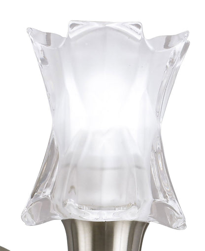 Mantra Alaska GU10 Wall Light Switched 2 Light L1/SGU10, Satin Nickel, CFL Lamps INCLUDED