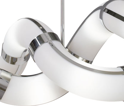 Mantra Guss GU10 Guss Rectangular Telescopic GU10 8 Light L1/SGU10 Twisted, Polished Chrome/White Acrylic, CFL Lamps INCLUDED