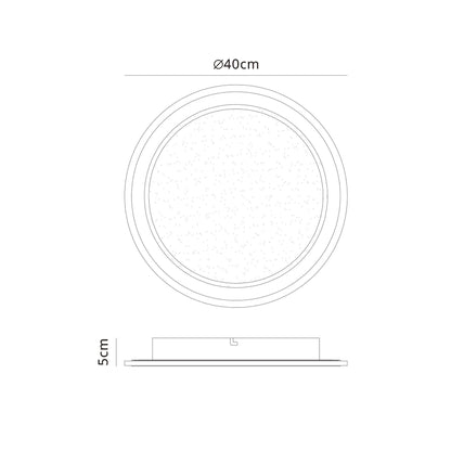 Mantra Tulum 40cm Ceiling Light, 24W LED, 3000-6000K Remote Controlled, 1800lm, White, 3yrs Warranty
