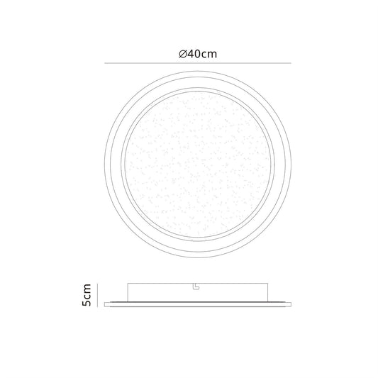Mantra Tulum 40cm Ceiling Light, 24W LED, 3000-6000K Remote Controlled, 1800lm, White, 3yrs Warranty