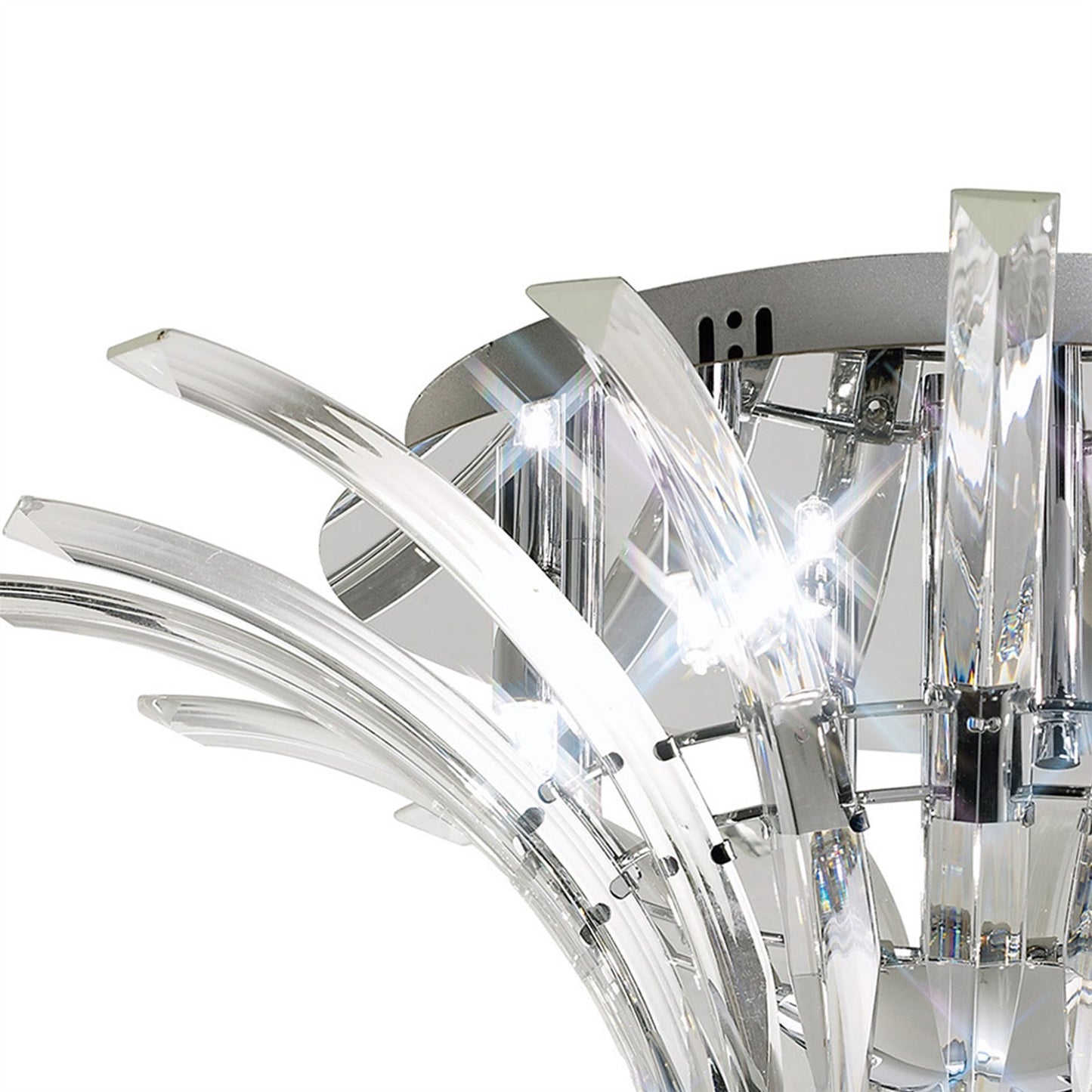 Diyas Sinclair 63cm Flush  6 Light G9 Polished Chrome Ceiling Light Fitting
