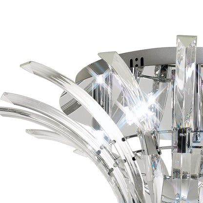 Diyas Sinclair 63cm Flush  6 Light G9 Polished Chrome Ceiling Light Fitting