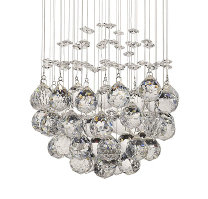 Diyas Colorado 25cm  Cluster 1 Light GU10 Polished Chrome/Crystal Ceiling Pendant Light Fitting