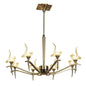 Mantra Viena 71.5cm Telescopic Pendant Round 8 Light G9, Antique Brass