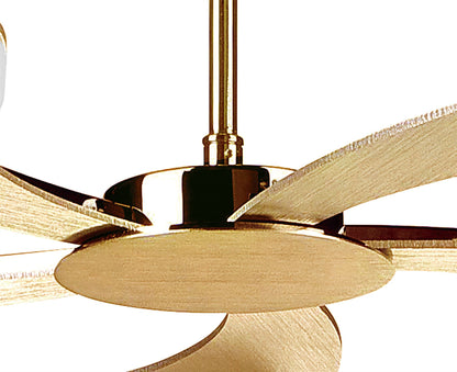 Mantra Fusion Juno 65cm Telescopic 5 Light 30W LED 3000K, 2700lm, Satin Gold/Frosted Acrylic/Gold, 3yrs Warranty