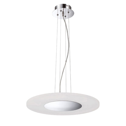 Mantra Fusion Notte 50cm Pendant 28W LED Round 3000K, 1800lm, Polished Chrome/Frosted Acrylic, 3yrs Warranty