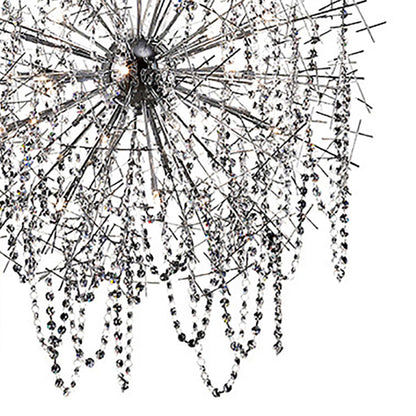 Diyas Lexi 85cm  22 Light G4 Polished Chrome/Crystal, NOT LED/CFL Compatible Item Weight: 15kg Ceiling Pendant Light Fitting