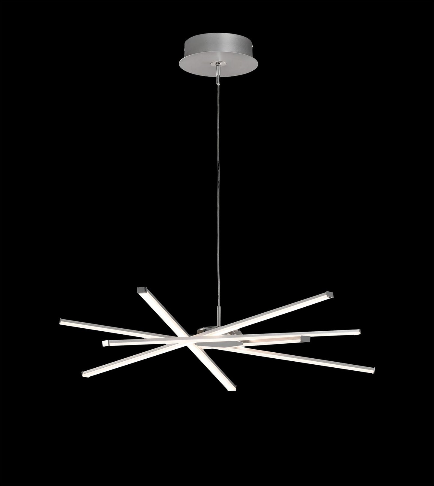 Mantra M5915 Star LED Pendant 69cm Round 42W 3000K, 3700lm, Silver/Frosted Acrylic/Polished Chrome, 3yrs Warranty