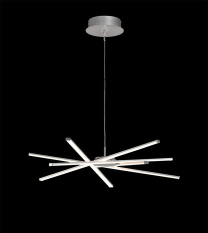 Mantra M5915 Star LED Pendant 69cm Round 42W 3000K, 3700lm, Silver/Frosted Acrylic/Polished Chrome, 3yrs Warranty