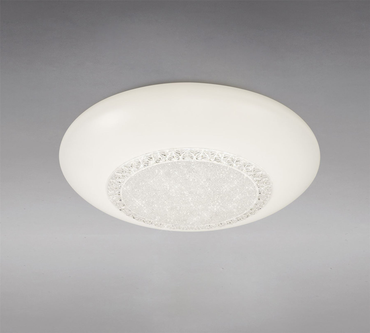 Mantra Fusion Fusion M6235 Opera Flush Ceiling Light 41cm Round, 24W LED, 3000-6500K Tuneable White, 1680lm, White, Remote Control, 3yrs Warranty