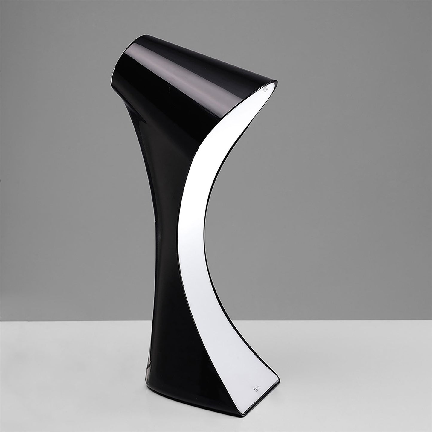 Mantra M1556 Ora Table Lamp 1 Light E27, Gloss Black/White Acrylic/Polished Chrome
