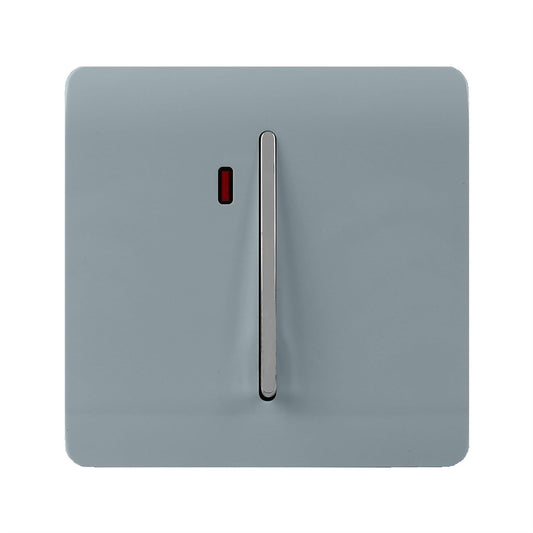 Trendi Artistic Modern Glossy 45 A Tactile Light Switch & Neon Insert Cool Grey