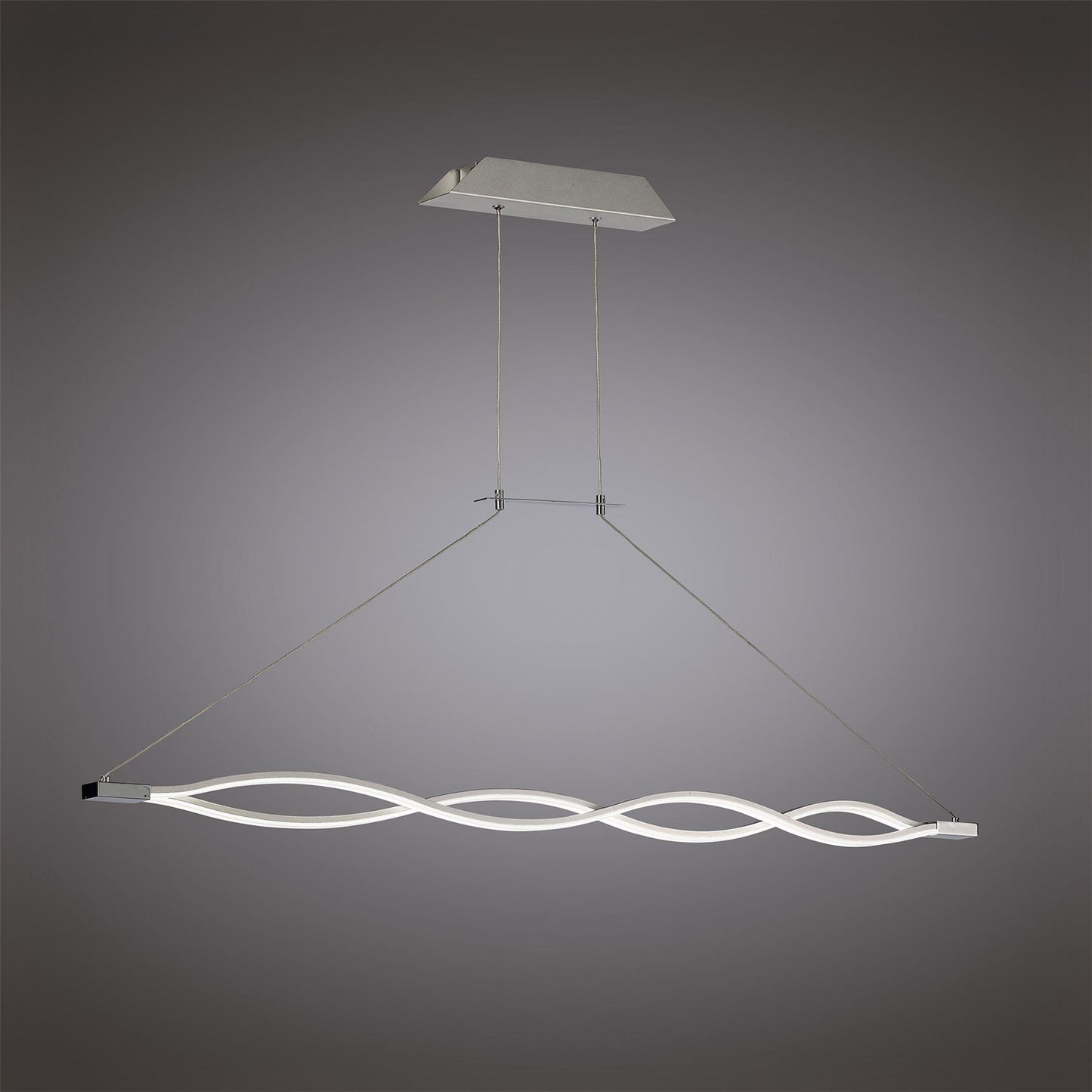 Mantra M4864 Sahara Linear Pendant 36W LED 3000K, 2520lm, Dimmable Silver, Frosted Acrylic, Polished Chrome, 3yrs Warranty
