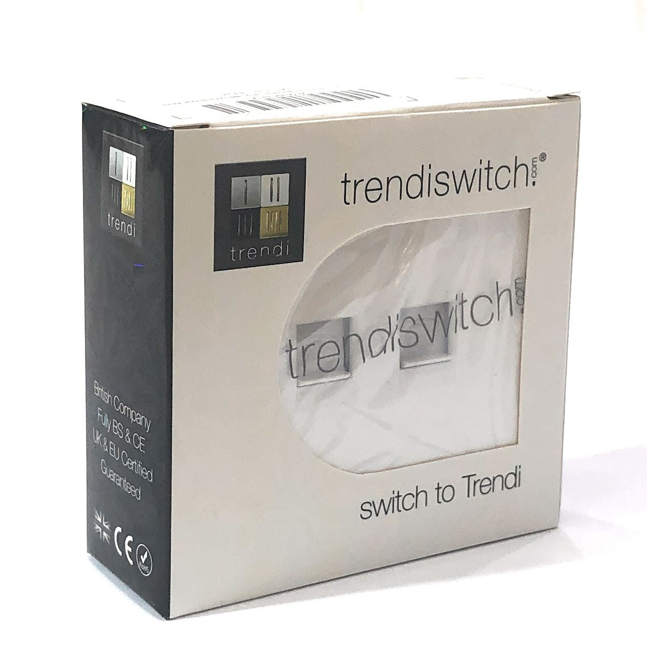 Trendi Artistic Modern Glossy Tactile 2 Gang Telephone Socket White ART-2TLPWH