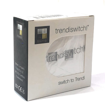 Trendi Artistic Modern Glossy Tactile 2 Gang Telephone Socket White ART-2TLPWH