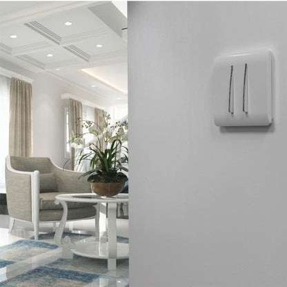 Trendi 2 Gang 2 Way Artistic Modern Glossy 10 Amp Rocker Tactile Light Switch Orange