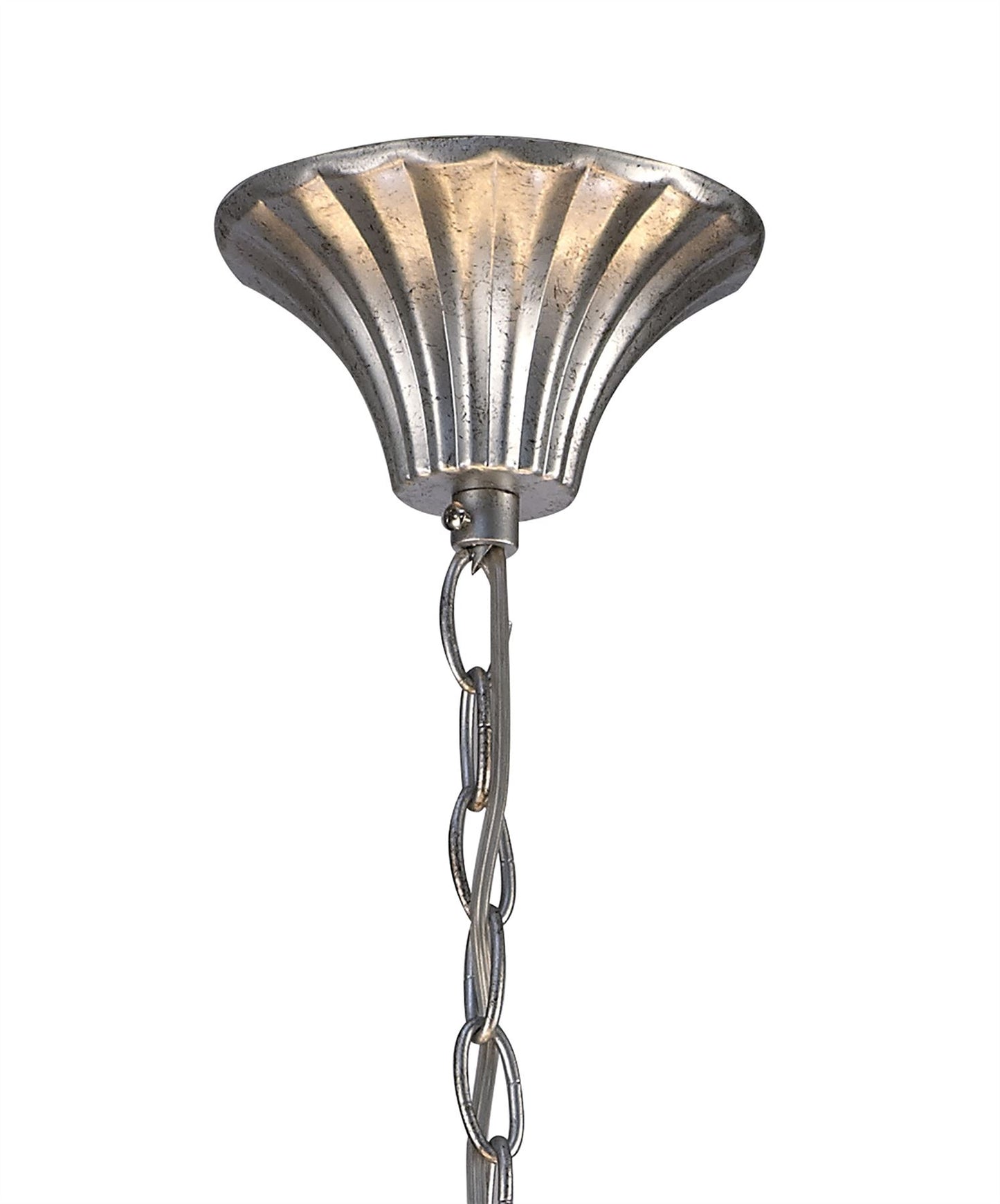 Mantra M6207 Paola Pendant 95cm Round, 8 x E14 (Max 40W), Silver Painting, Black Shades