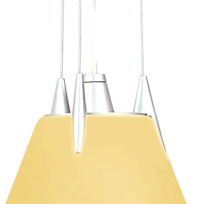 Mantra Hidra 35cm Pendant 1 Light E27, Silver/Frosted Mango Glass