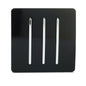Trendi 3 Gang 2 Way Artistic Modern 10 Amp Rocker Light Switch Black ART-SS6BK