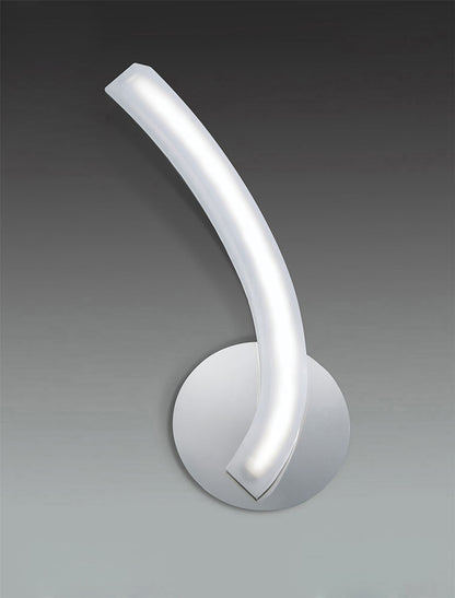 Mantra On Wall Light Left Switched 5W LED 3000K, 500lm, Polished Chrome/Frosted Acrylic, 3yrs Warranty