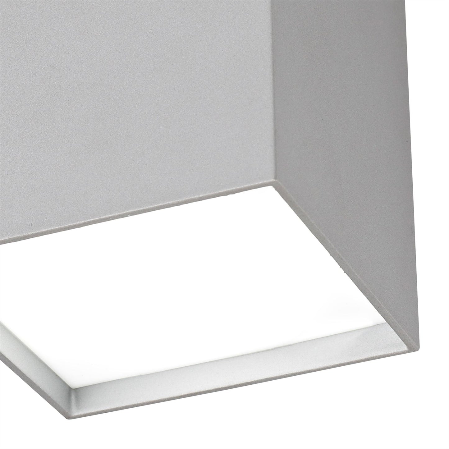 Mantra Fusion M5631 Kailua Flush Square 1 x GU10, Silver - M5631 Ceiling