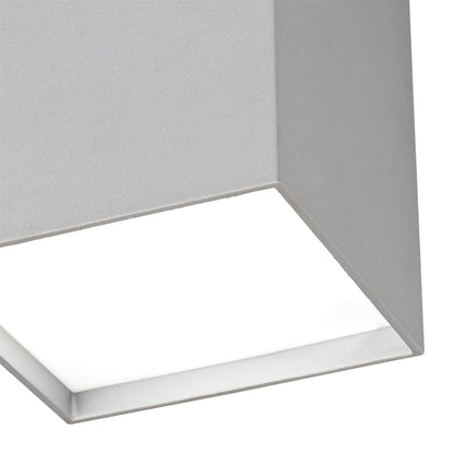Mantra Fusion M5631 Kailua Flush Square 1 x GU10, Silver - M5631 Ceiling