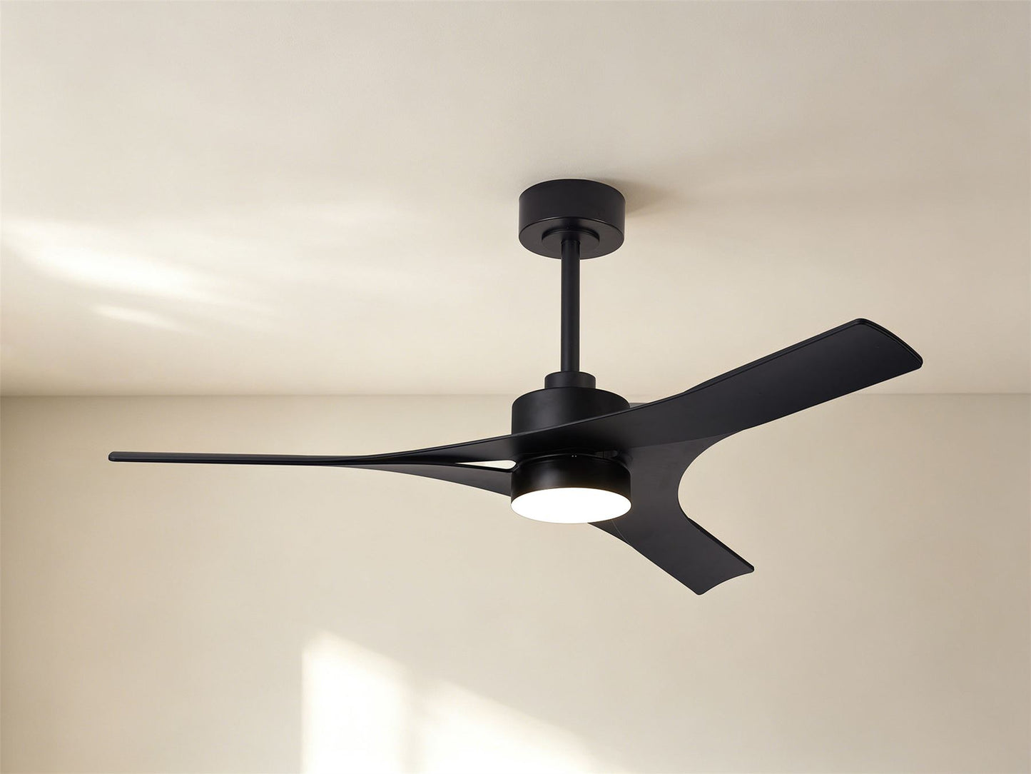 Thai 122cm 30W LED Dimmable Ceiling Light With Built-In 35W DC Fan, 2700-5000K Remote & APP Control, 2400lm, Black, 5yrs Warranty