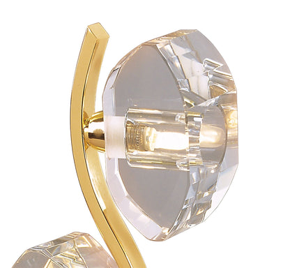Mantra Alfa Crystal Table Lamp 2 Light G9 French Gold