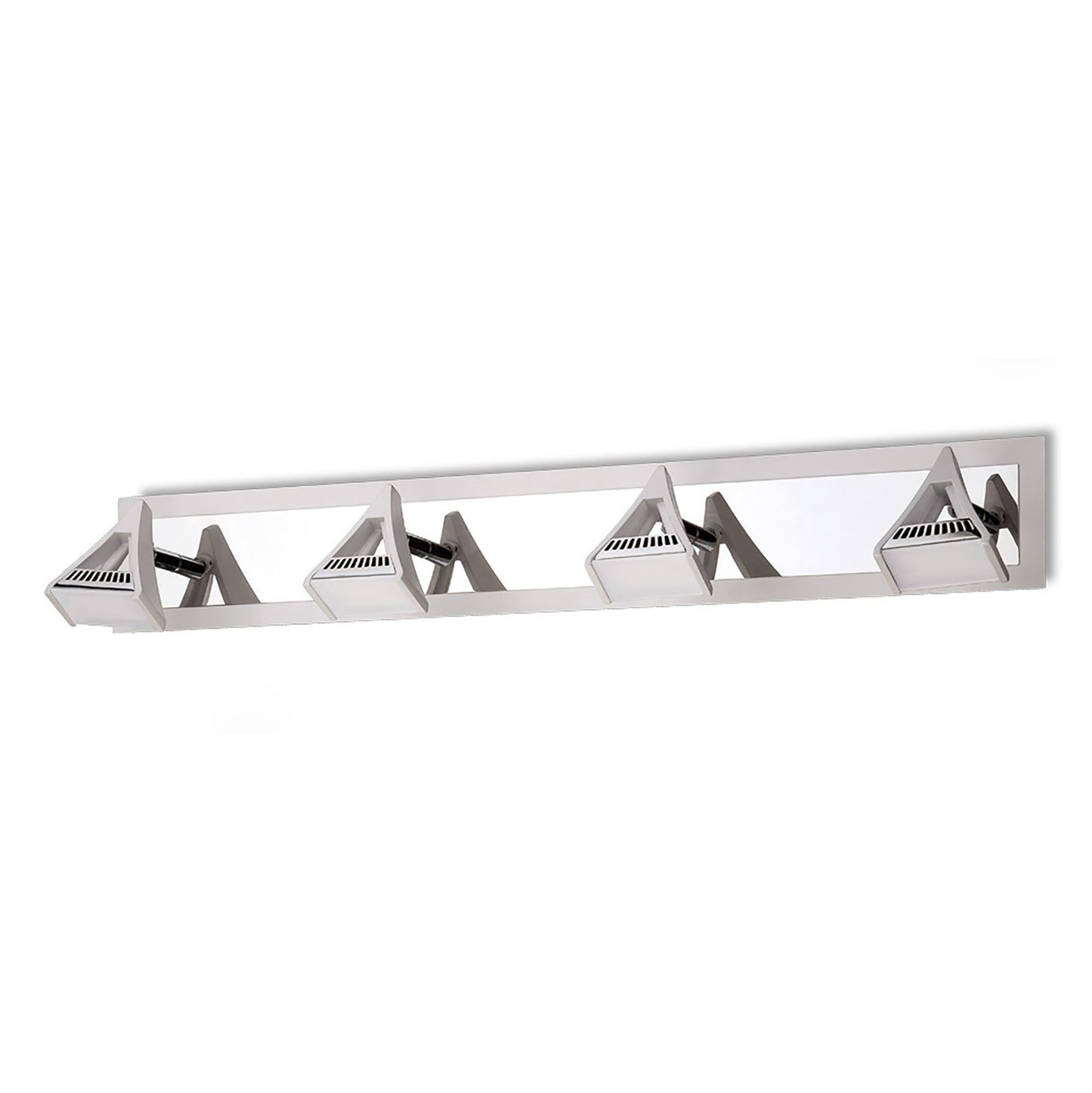 Mantra Fusion Filippo Linear Spot Light 4 Light LED 20W 3000K, 1750lm, Matt White/Polished Chrome, 3yrs Warranty