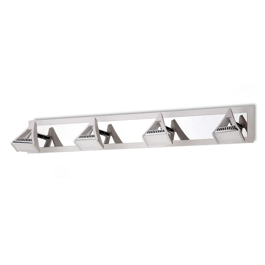 Mantra Fusion Filippo Linear Spot Light 4 Light LED 20W 3000K, 1750lm, Matt White/Polished Chrome, 3yrs Warranty