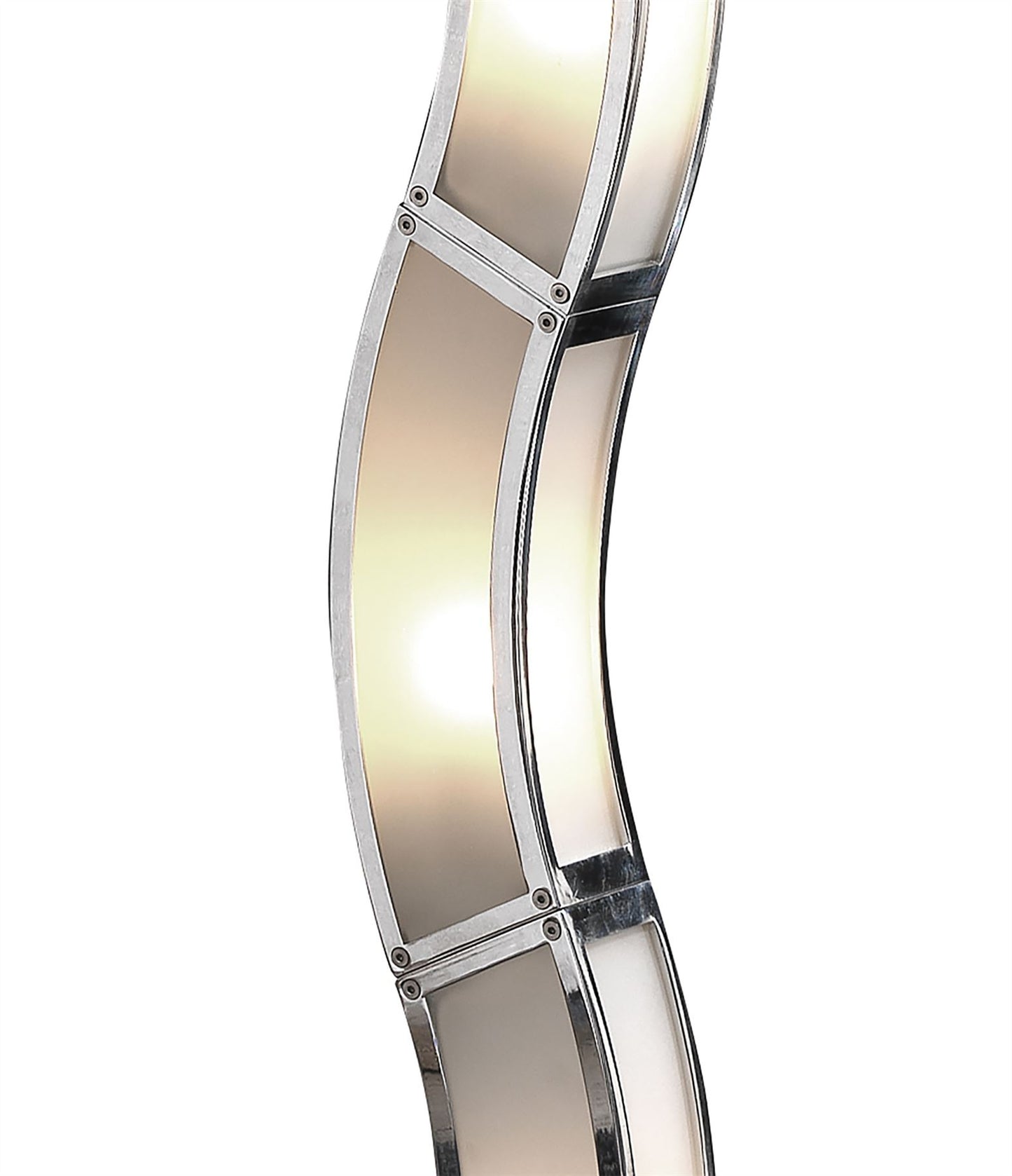 Mantra Duna GU10 Floor Lamp 6 Light L1/SGU10, Polished Chrome/White Acrylic, CFL Lamps INCLUDED