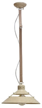 Mantra M5431 Industrial Ceiling 1 Light 40W E27 Medium, Sand Metal, Beige Belt