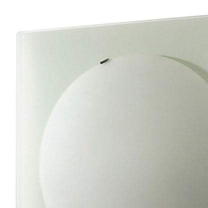 Diyas Zara Flush  Light Small Square 1 Light Satin Nickel/Opal Glass Ceiling Light Fitting
