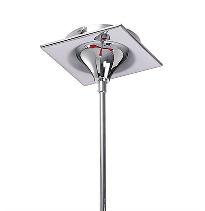 Mantra Ora 70cm Telescopic Convertible To Semi Flush 3 Light E27, Gloss Red/White Acrylic/Polished Chrome, CFL Lamps INCLUDED