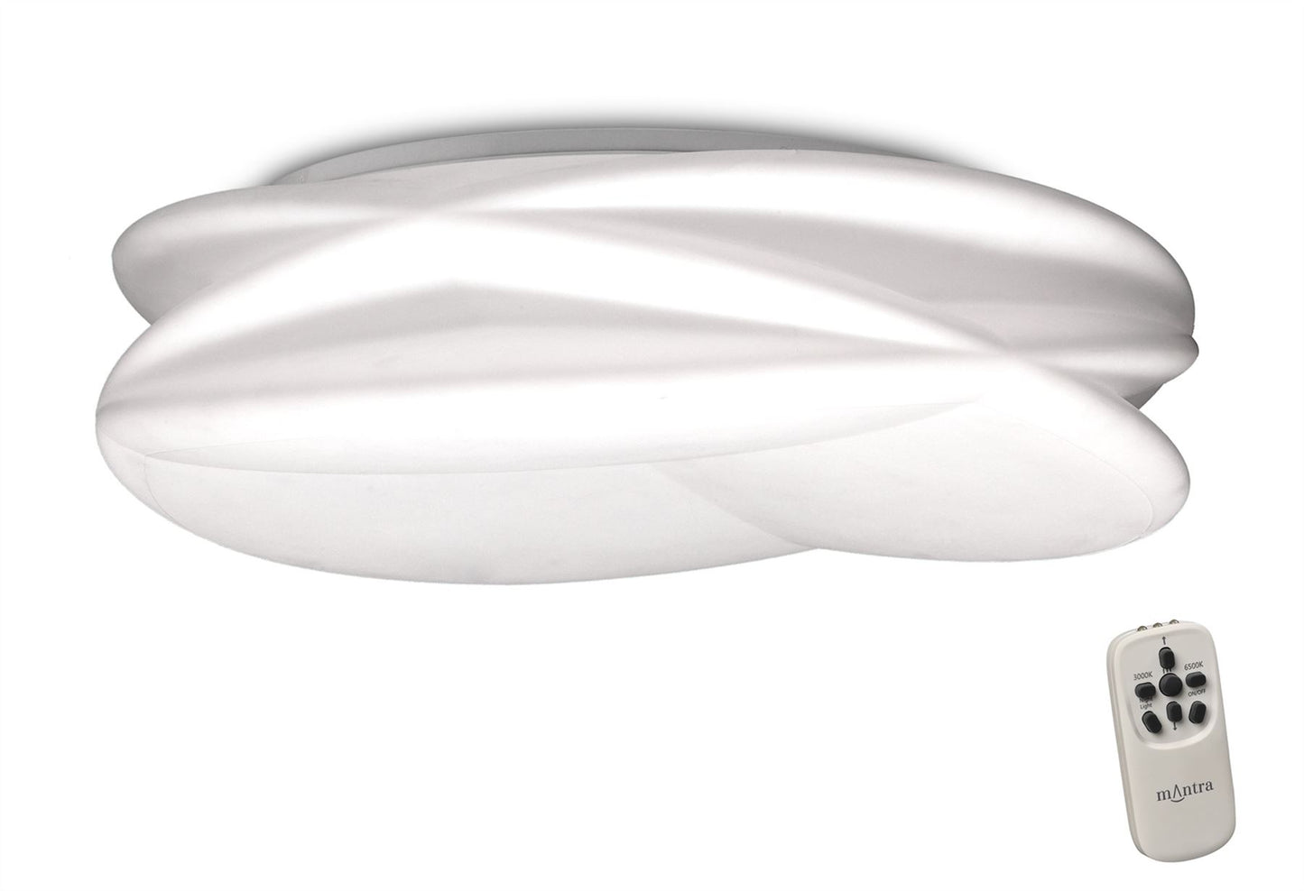 Mantra M5955 Lascas Flush 70cm Round 60W LED 3000-6500K Tuneable, 4200lm, Remote Control White, 3yrs Warranty - M5955 Ceiling