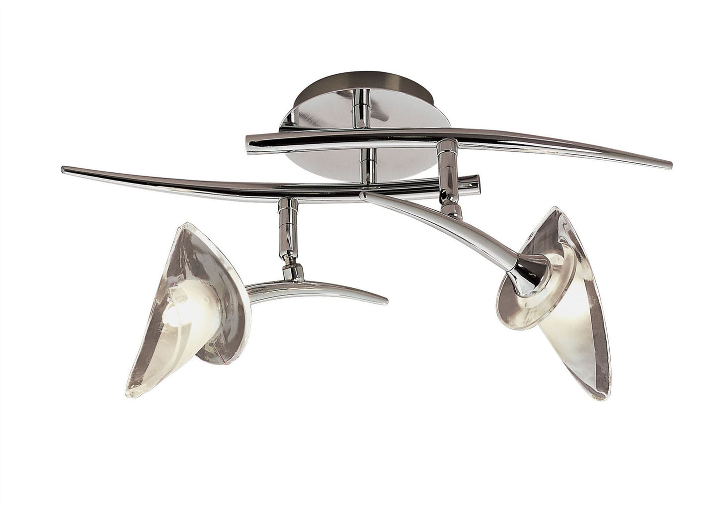 Mantra M0316 Flavia Linear Spot Light 2 Light G9 with Adjustable Heads, Polished Chrome