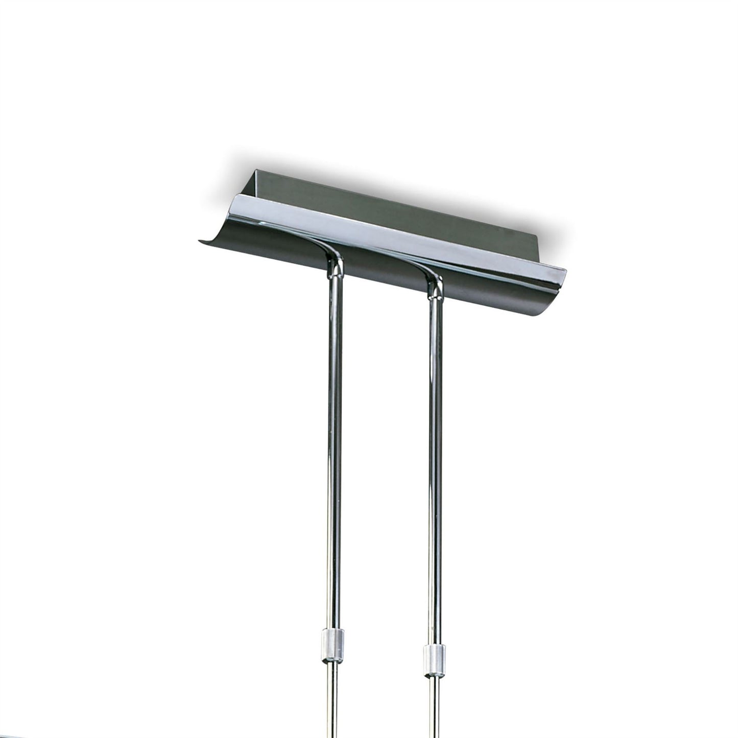 Mantra Euphoria Linear Pendant 2 Light T5, Polished Chrome, Opal White Glass, NOT LED, CFL Compatible