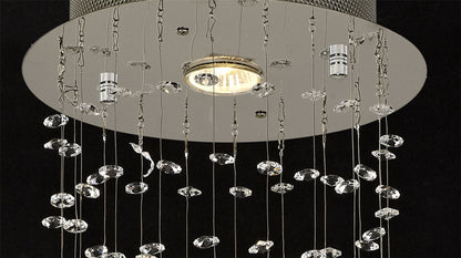 Diyas Colorado 25cm  Single-Spiral 1 Light GU10 Polished Chrome/Crystal Ceiling Pendant Light Fitting