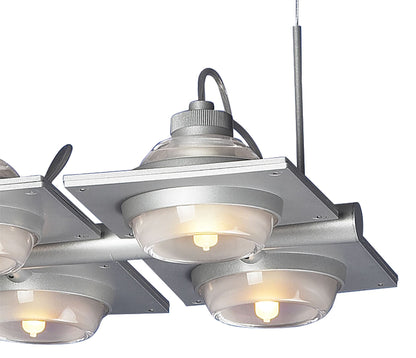 Mantra (0040 002) Ull Rectangular Pendant 6 Light G9 Silver Grey