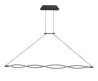 Mantra Sahara XL M5801 Sahara BR XL Linear Pendant 42W LED 2800K, 3400lm, Frosted Acrylic, Brown Oxide, 3yrs Warranty