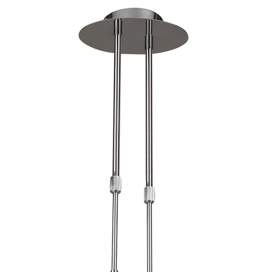 Mantra Guss GU10 Guss Telescopic GU10 4 Light L1, SGU10 Bar, Polished Chrome, White Acrylic, CFL Lamps INCLUDED