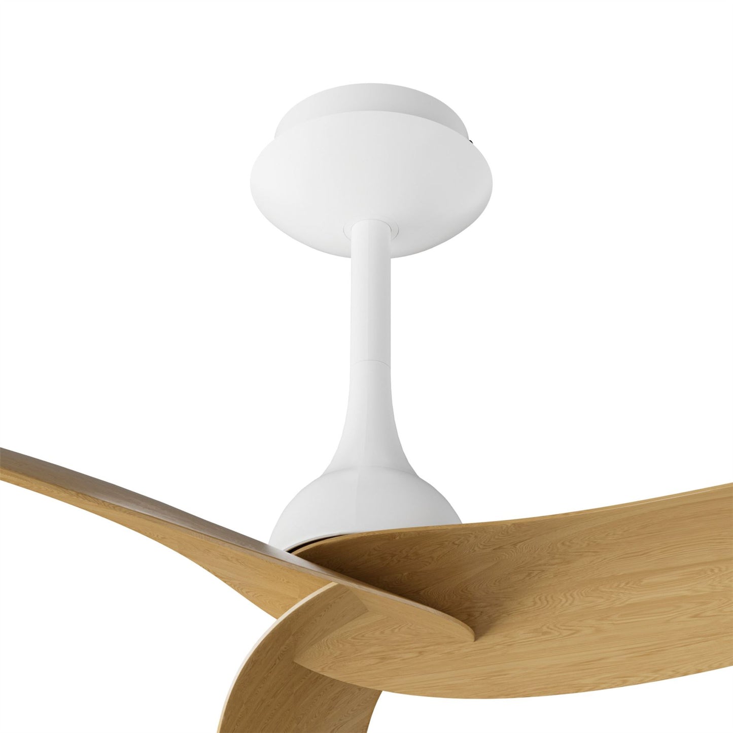 Ipanema 1m 32W Triple Blade Ceiling Fan (No Light), Remote Control, White/Wood, 5yrs Warranty