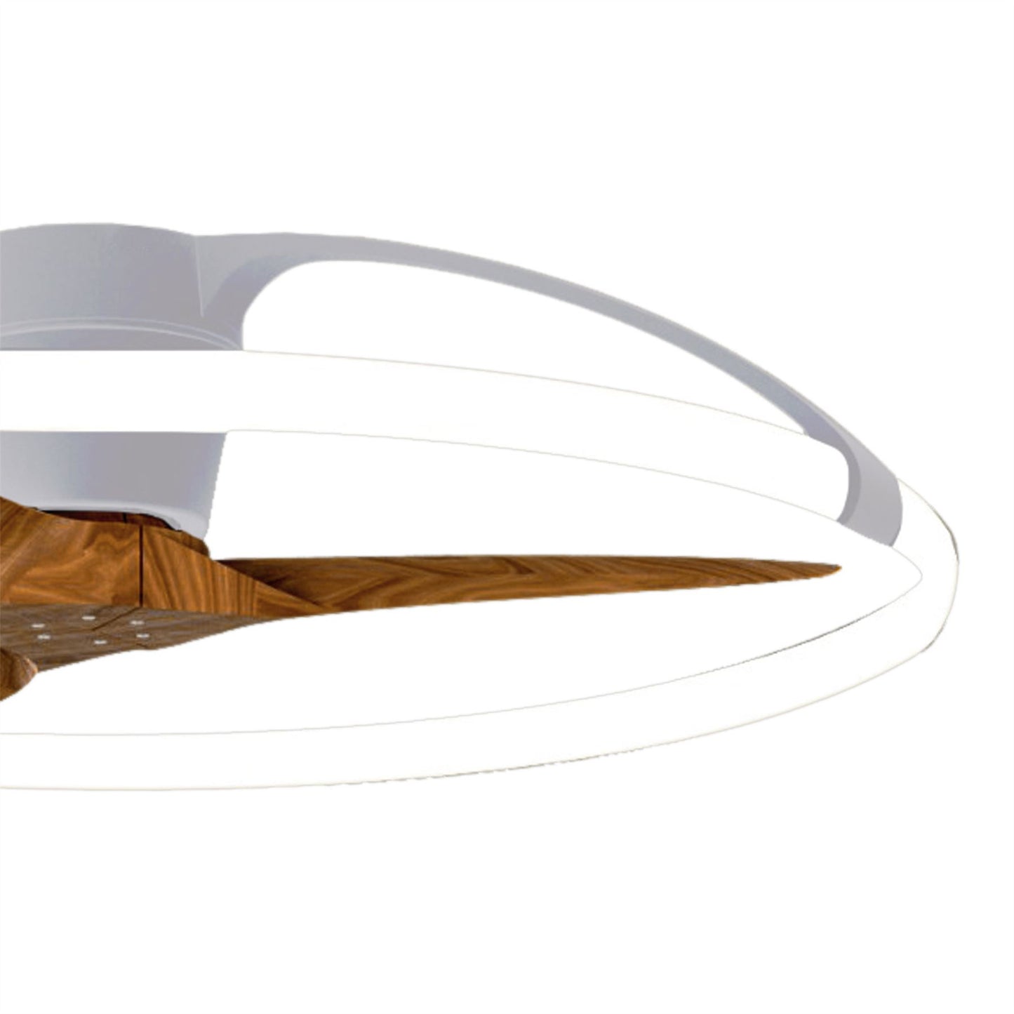 Nepal 105cm 75W LED Dimmable Light With Built-In 35W DC Reversible Fan, Silver/Wood Finish c/w Remote, APP & Alexa/Google Voice Control, 7200lm