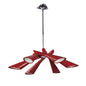 Mantra Pop 82cm Pendant/Ceiling Convertible To Semi Flush 6 Light E27, Gloss Red/White Acrylic/Polished Chrome, CFL Lamps INCLUDED